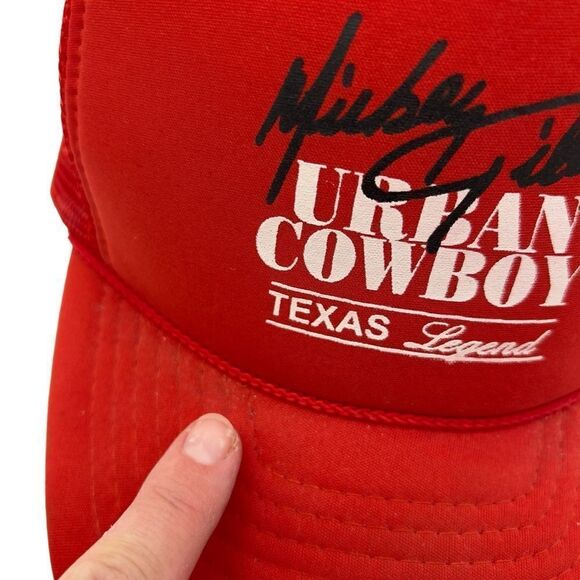 Vintage Mickey Gilley Urban Cowboy Texas Legend Mesh Trucker Snapback Hat Cap OS - Picture 4 of 14